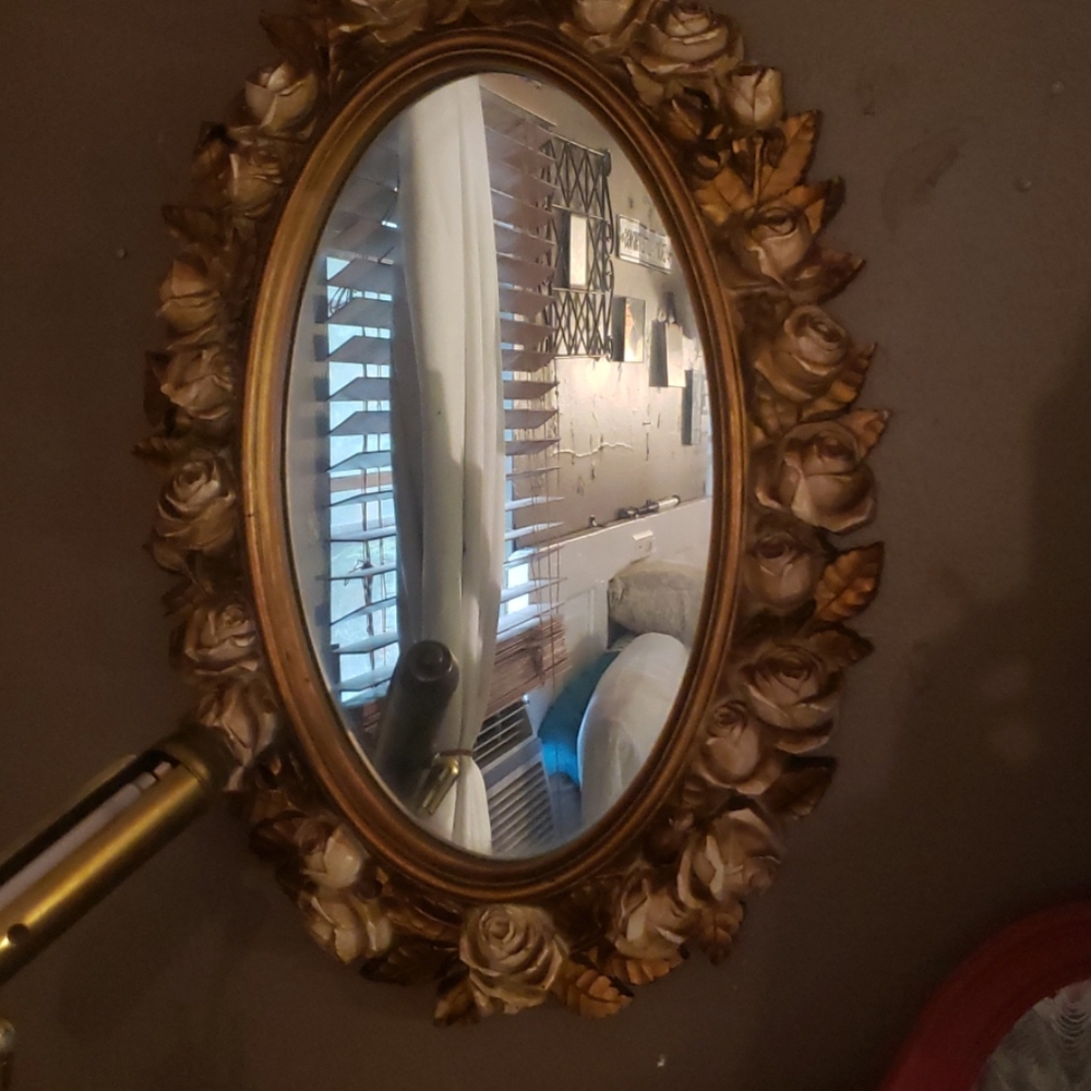 Vintage Floral Ornate Mirror